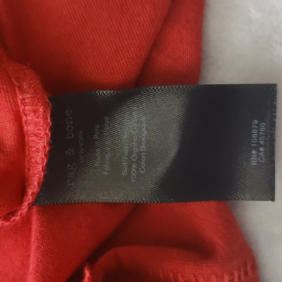 261. rag & bone Miles Tee in Principal Jersey | Color: Red - Picture 6 of 7